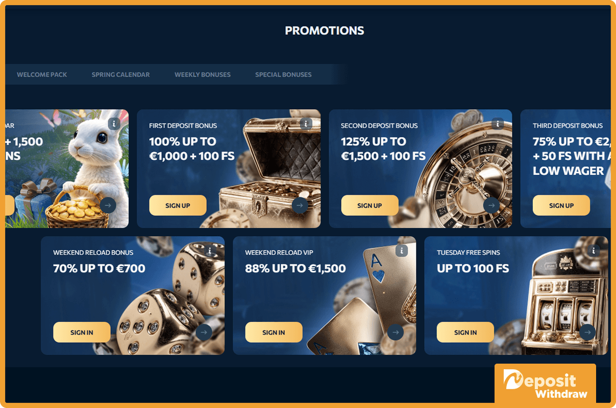 Revery Play Casino Bonuses