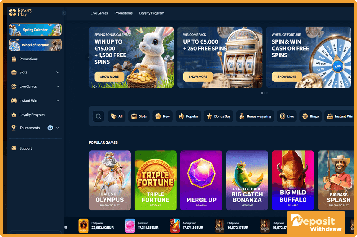 Revery Play Casino Review